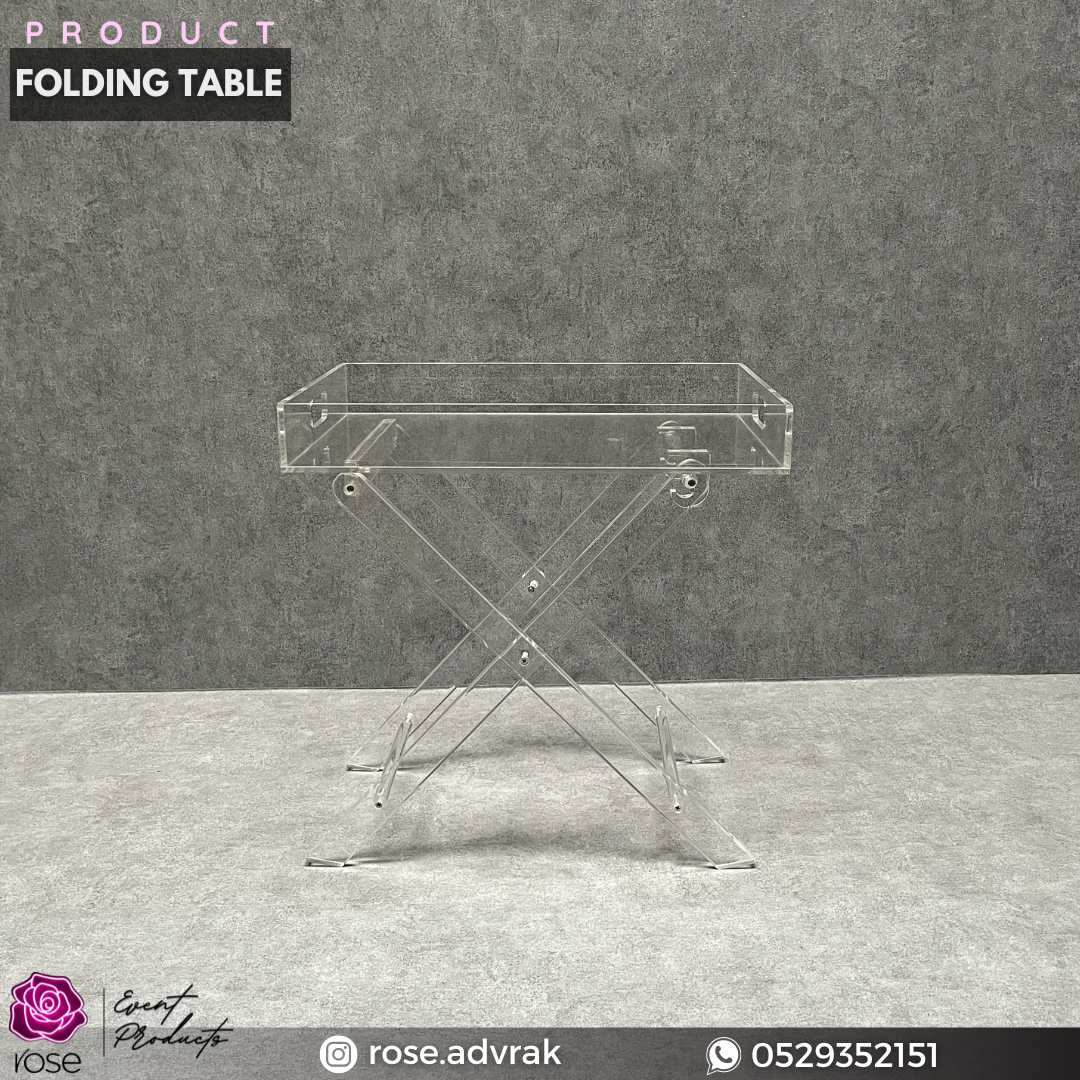 Folding Table – Rose Acrylic