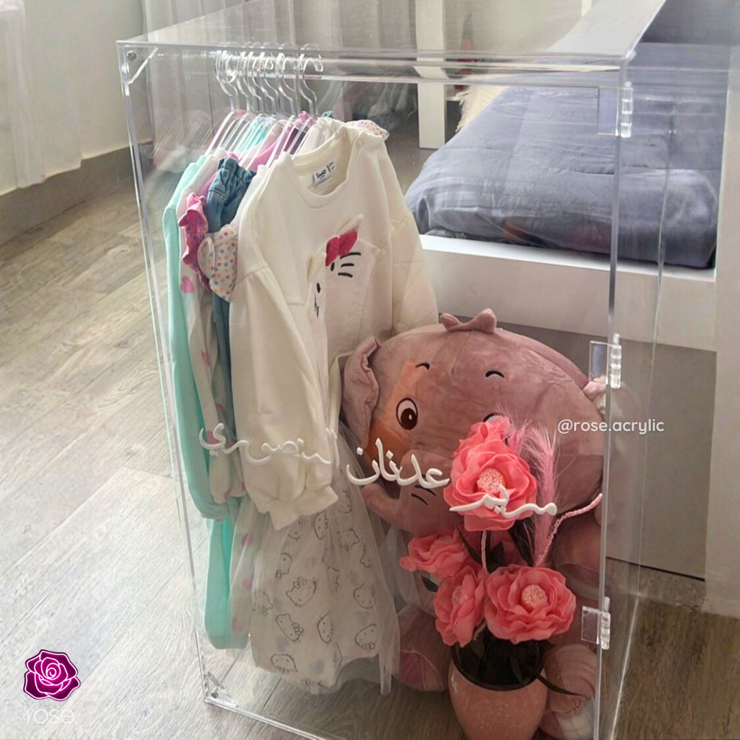 Acrylic Baby Closet with Hangers